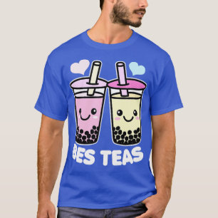 Camiseta Bes Teas Cute Kawaii Bubble Tea Pun Besties