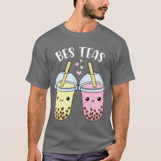 Camiseta Beseas Besties Kawaii Cute Melhor Família Boba Ami