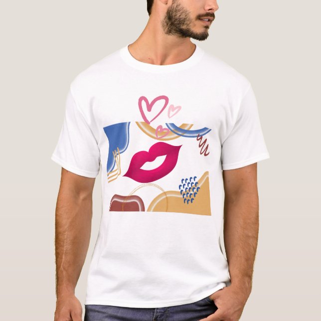 Camiseta Beso de colores (Frente)