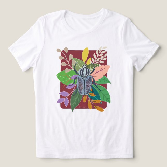 Camiseta Besouro azul aquarela (Design frontal)