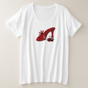 Camiseta besouro de duas faces para mulheres tamanhos maior