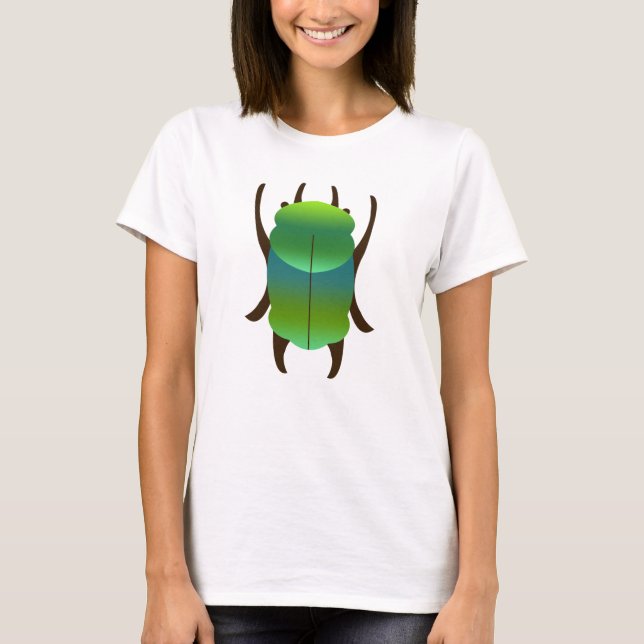 Camiseta Besouro Jóia Azul e Dourado (Frente)