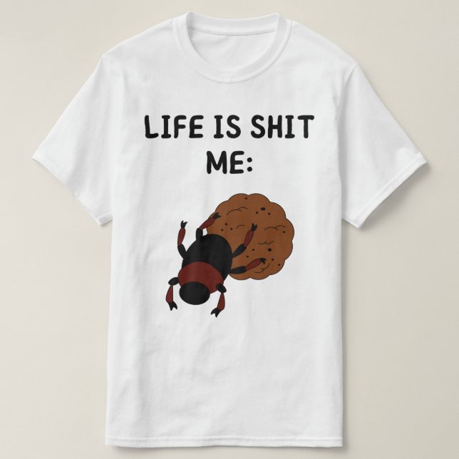 Camiseta besouro rola-bosta (Frente do Design)