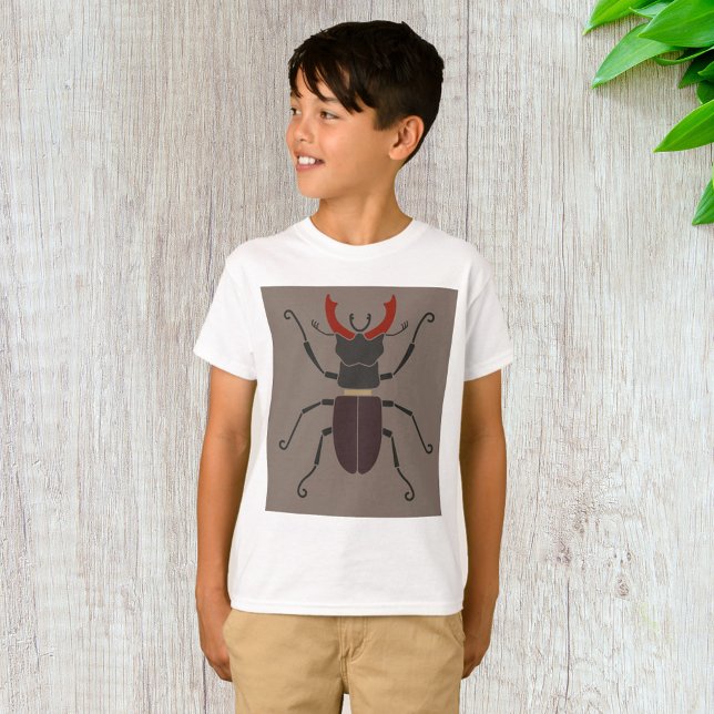 Camiseta Besouro Veado Negrito Minimalista Inseto (Criador carregado)