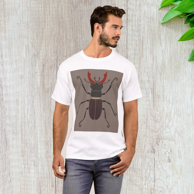 Camiseta Besouro Veado Ousado Minimalista Inseto (Criador carregado)