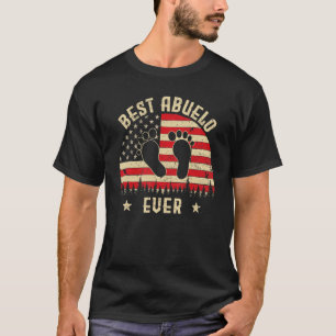 Camiseta Best Abuelo Ever Men Vintage American Flag Decano 