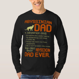Camiseta Best Abyssinian Cat Dad Happy Father s Day