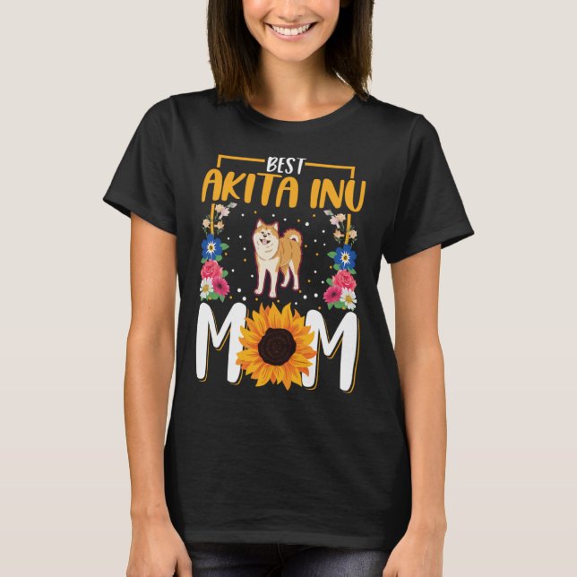 Camiseta Best Akita Inu Mom Ever  1 (Frente)
