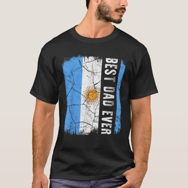 Camiseta Best Argentinian Dad Ever Argentina Daddy Father s (Frente)