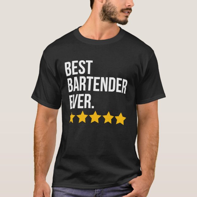 Camiseta Best Bartender Ever Bar Waiter  Barkeeper (Frente)