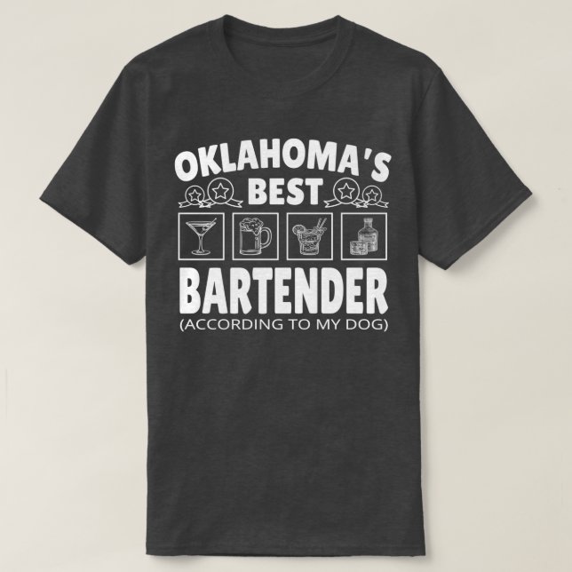Camiseta Best Bartender Oklahoma (Frente do Design)