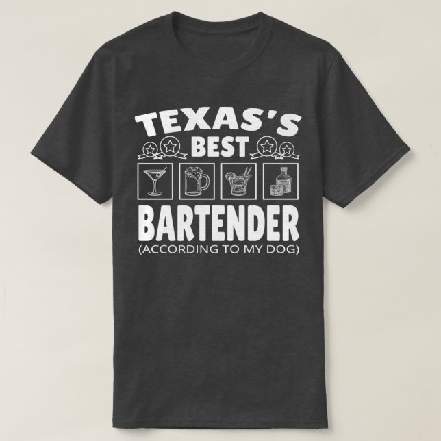 Camiseta Best Bartender Texas (Frente do Design)