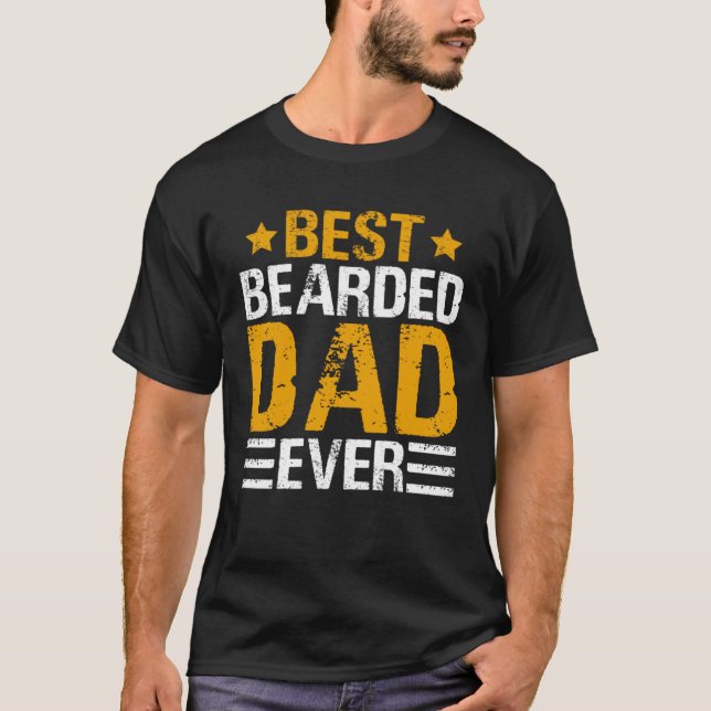 Camiseta Best Bearded Dad Ever   Father´s Day Daddy Men Dad (Frente)