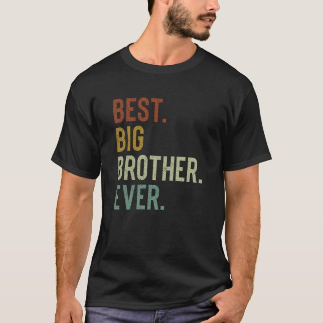 Camiseta Best Big Brother 2023 Cool Retro Big Bro (Frente)