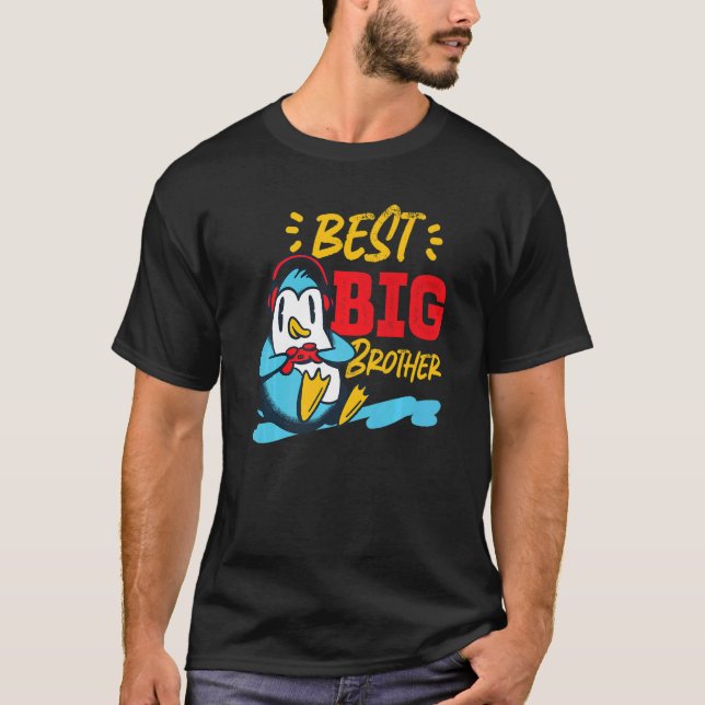 Camiseta Best Big Brother Gaming Penguin  (Frente)