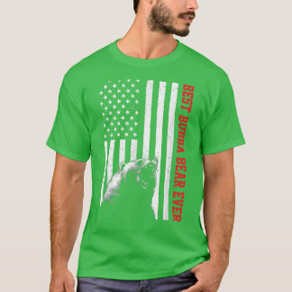 Camiseta Best Bubba Bear Ever USA American Flag Father's Da