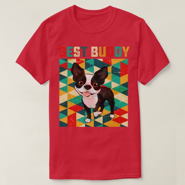 Camiseta Best Buddy Boston Terriers (Frente do Design)