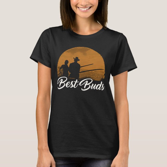 Camiseta Best Buds Matching Father Son Fishing   Father's D (Frente)