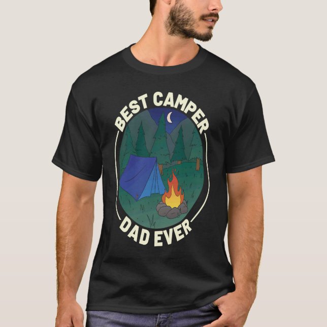 Camiseta Best Camper Dad Ever Camping Father's Day (Frente)