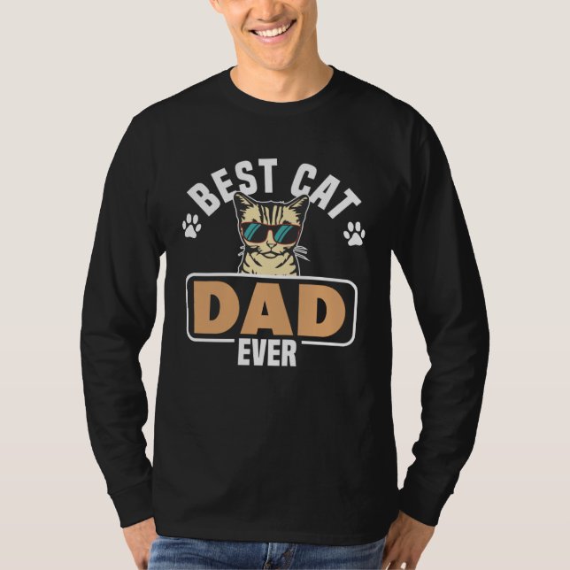 Camiseta Best Cat Dad ever (Frente)