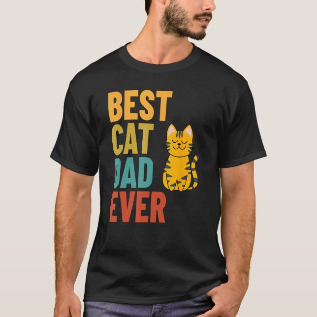 Camiseta Best Cat Dad Ever (Frente)