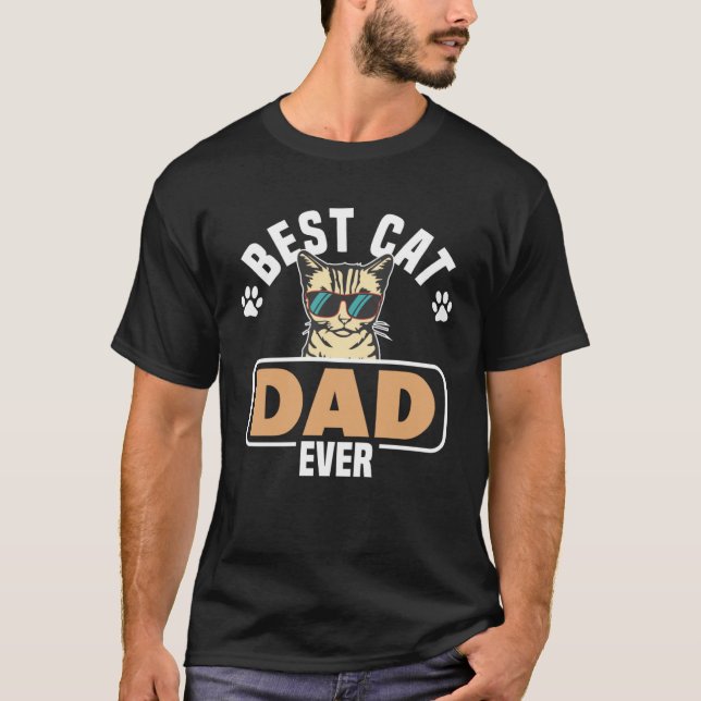 Camiseta Best Cat Dad ever (Frente)