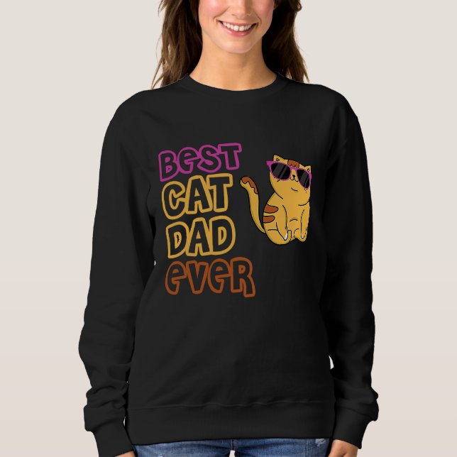 Camiseta Best Cat Dad Ever  Cat Daddy Gif (Frente)
