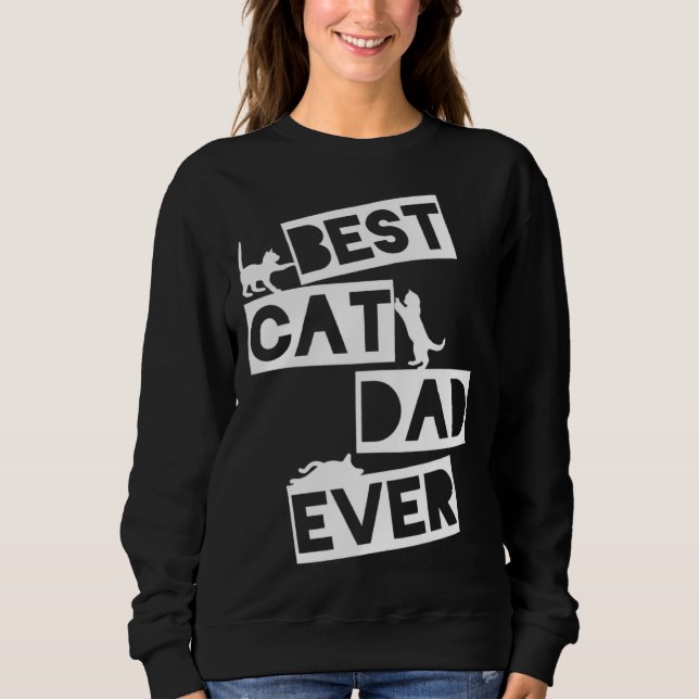Camiseta Best Cat Dad Ever Designs  Cat Dad (Frente)