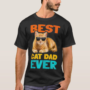 Camiseta Best Cat Dad Ever Funny Cat Owner Tabby Birthday F
