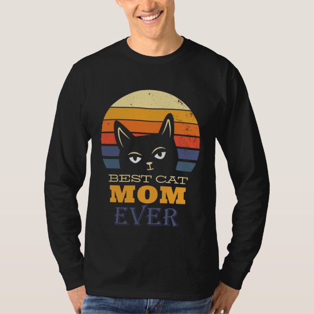 Camiseta Best Cat mom Ever (Frente)