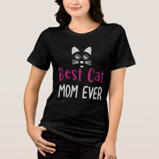 Camiseta Best Cat Mom Ever - Cute Minimalist Cat Lover Gift