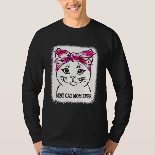 Camiseta Best Cat Mom Ever Tie Dye Cat Mommy Mother s Day C (Frente)