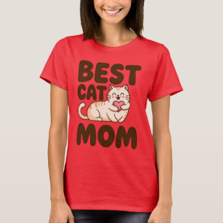 Camiseta BEST CAT MOM Shift for Cat Lovers and Pet Moms