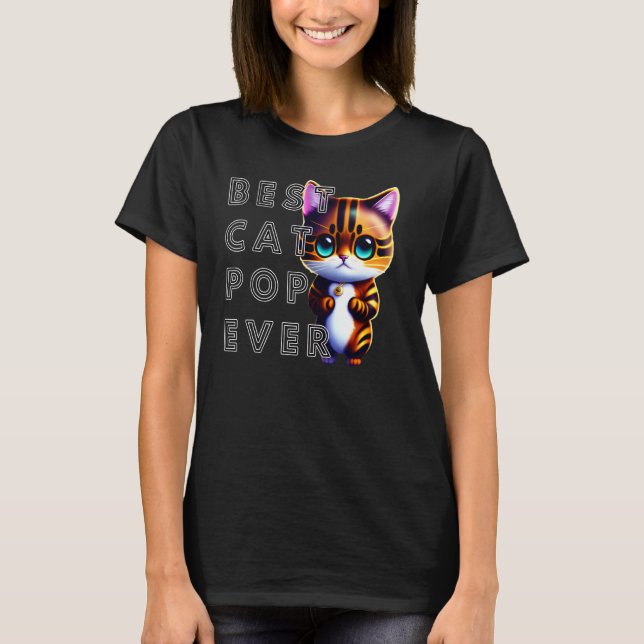 Camiseta Best Cat Pop Cute Kitten (Frente)