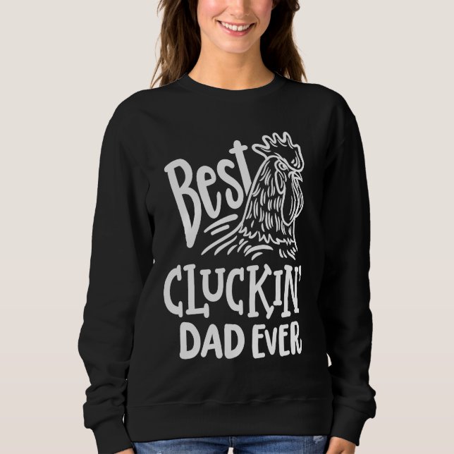 Camiseta Best Cluckin' Dad Ever  Father's Day Chicken Farm (Frente)