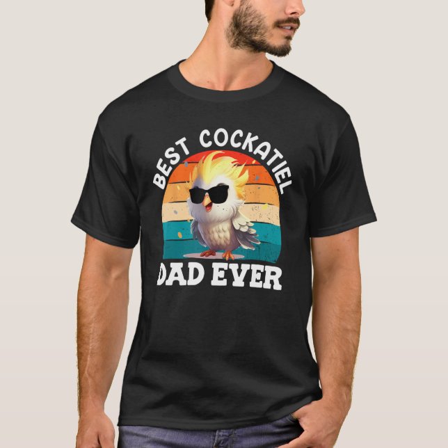 Camiseta Best Cockatiel Dad Bird  Parakeet Dad Cockatiels (Frente)