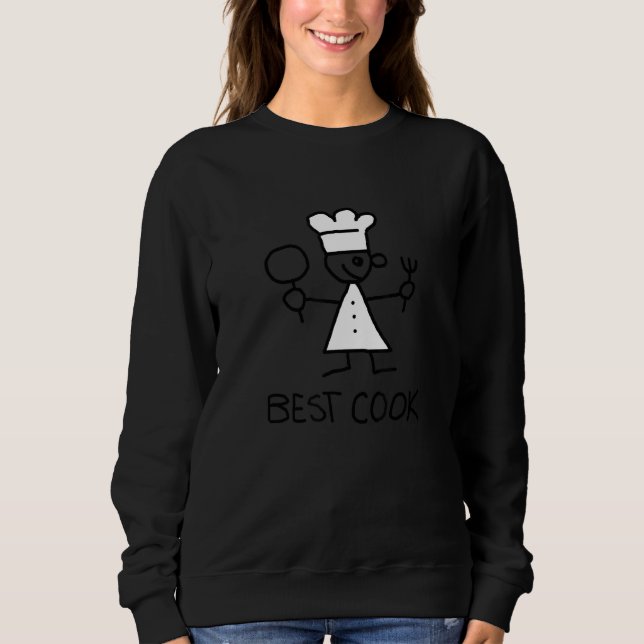 Camiseta Best Cook Stick Figura Cabeça Cozinhar Fada (Frente)