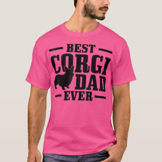 Camiseta Best Corgi Dad Ever Funny Dog Owner Vintage Corgi