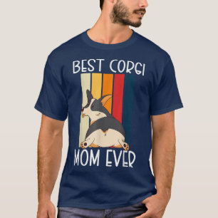 Camiseta Best Corgi Mom Ever Cute Black Tricolor Corgi