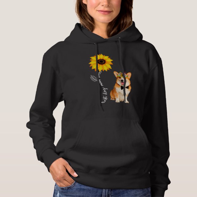 Camiseta Best Corgi Mom Ever Sunflower Retro Dog Owner (Frente)