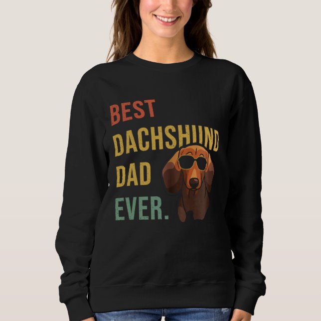 Camiseta Best Dachshund Dad Ever Daddy Dog  Fathers Day (Frente)