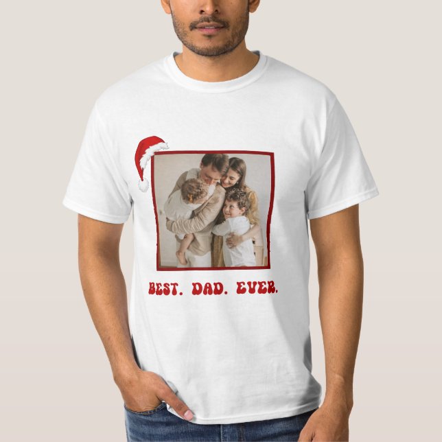 Camiseta Best Dad Ever Christmas Shirt (Frente)