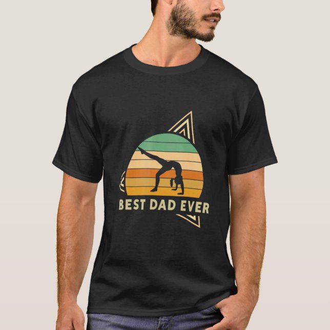 Camiseta Best Dad Ever Gymnastic Sports Gymnast (Frente)