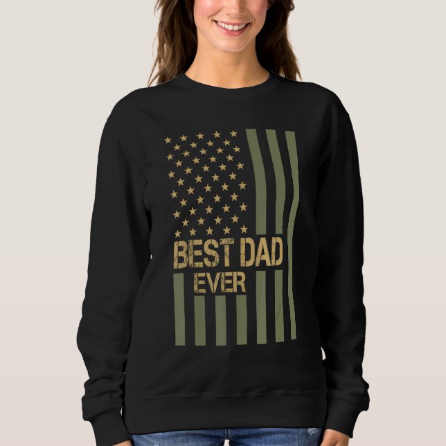 Camiseta Best Dad Ever US American Flag Fathers Day Husband (Frente)