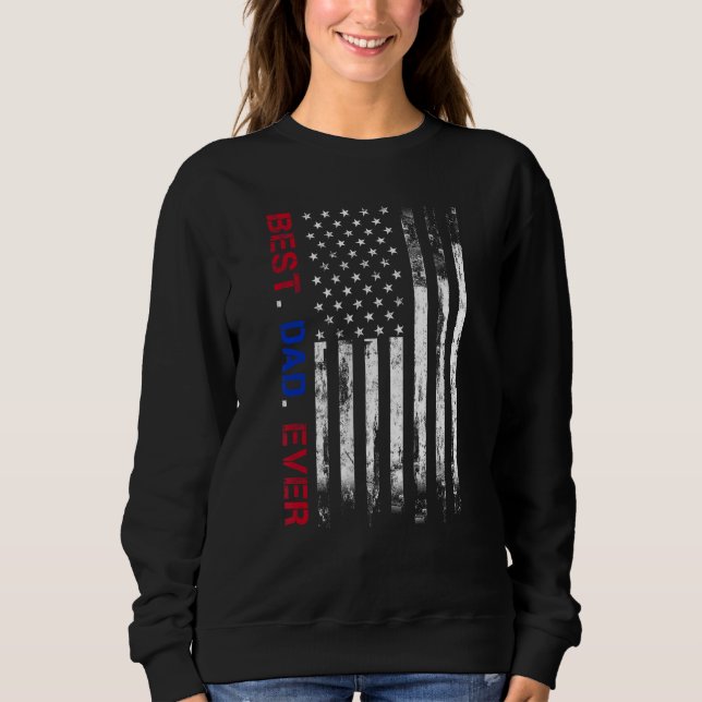 Camiseta Best dad ever US american flag   for father's day  (Frente)