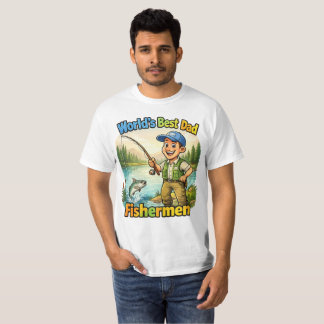 Camiseta Best Dad Fisherman by the Lake Funny Gift Idea