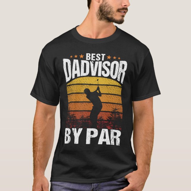 Camiseta Best Dadvisor by Par Golf Dad Advice Men Golfing F (Frente)