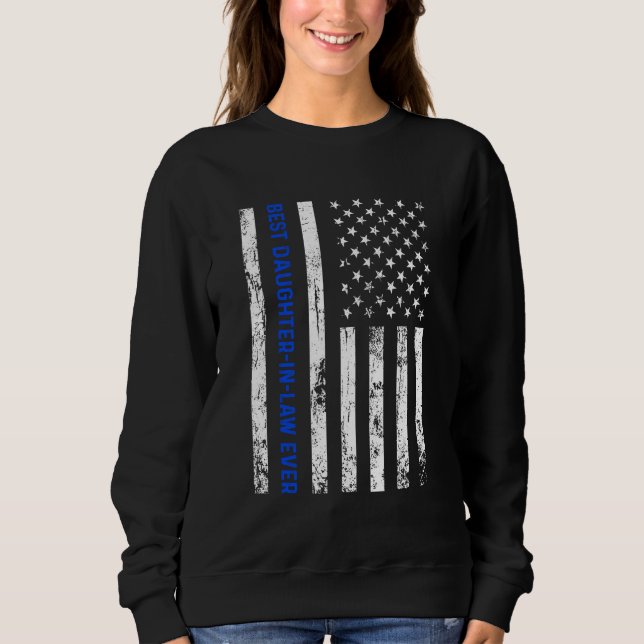 Camiseta Best Daughter In Law Ever Retro American Flag Boys (Frente)