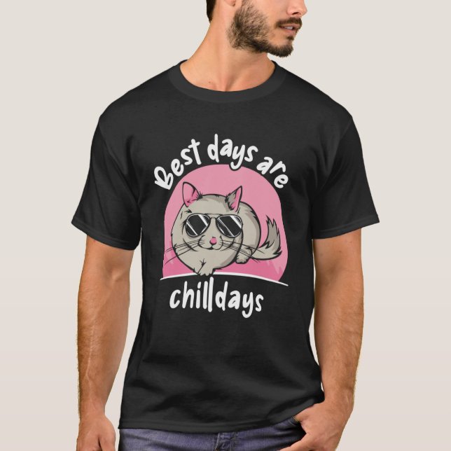 Camiseta Best Days Are Chilldays Long Tail Chinchilla (Frente)