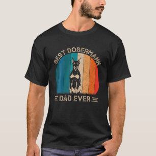 Camiseta Best Dobermann Dog Dad Ever Retro Graphic Father's